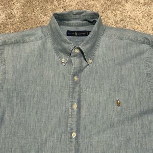Ralph Lauren Men's Casual Gray Button Down Shirt